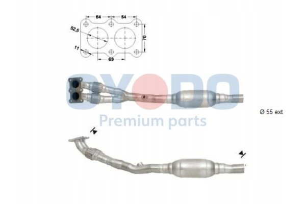 CATALYTIC CONVERTER AUDI SEAT SKODA VW Part manufacturer Oyodo
