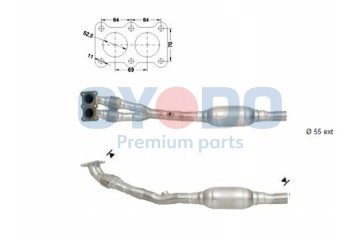 CATALYTIC CONVERTER AUDI SEAT SKODA VW Part manufacturer Oyodo