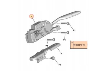 GEAR LEVER SWITCH C4 PICASSO OE 98002210VV Packaging status original