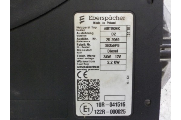 IVECO DAILY VI WEBASTO AIRTRONIC D2 Part manufacturer Iveco OE