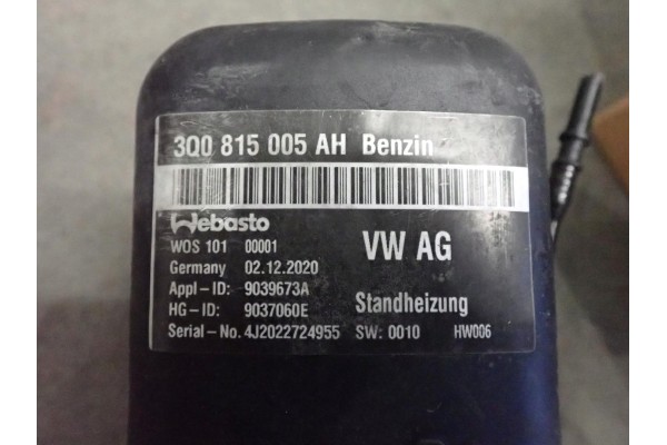 Webasto parking heater VW SEAT SKODA AUDI 3Q0815005AH Catalog number of the part Webasto ogrzewanie postojowe VW SEAT SKODA AUDI