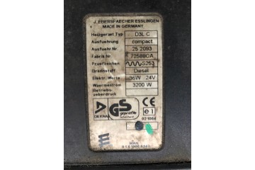 Parking heater stove Eberspacher D3LC Catalog number of the part D3LC