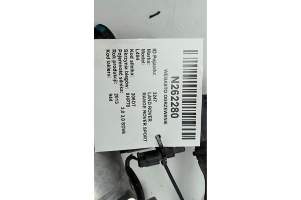 WEBASTO HEATING CPLA 18528 BB LAND ROVER RANGE ROVER SPORT L494 Catalog number of the original 171073FG