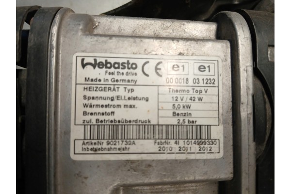 PARKING HEATING WEBASTO VEVO VW SHARAN II 7N ALHAMBRA Part manufacturer Webasto