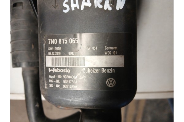 PARKING HEATING WEBASTO VEVO VW SHARAN II 7N ALHAMBRA Catalog number of the original 7N0815065Q 9021739A