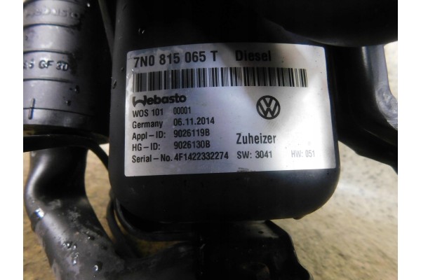 7N0815065T THERMO TOP VEVO WEBASTO VW SHARAN II 2010 2022 Part manufacturer Webasto