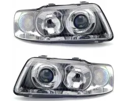 Faros delanteros Depo para Audi A3 8L1 H7/H1 Ajuste eléctrico Izquierdo y Derecho