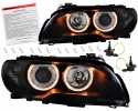 BMW E46 03 06 COUPE CONVERTIBLE LAMPS headlights front rings H7