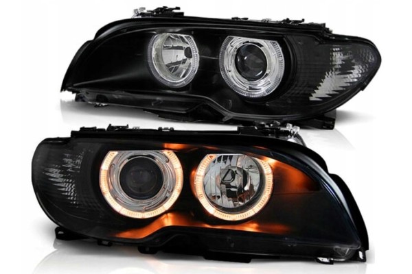 BMW E46 03 06 COUPE CONVERTIBLE LAMPS headlights front rings H7 Catalog number of the part CTS tuning angel eye E46