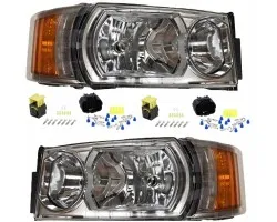 2 x Faros delanteros Scania 4 R H7 con conectores para señales de giro izquierdo y derecho
