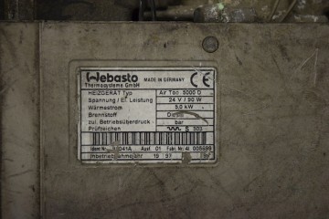 WEBASTO AIRTOP 5000D HEATING FOR MERCEDES PARTS Part manufacturer Webasto