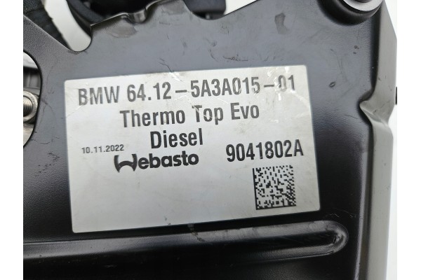 Webasto Thermo Top EVO para BMW X3 G01 y X4 G02 64.12-5A3A015-01