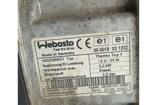 WEBASTO THERMO TOP 5 0 KW CITROEN C5 III X7 1313548B Car type passenger cars