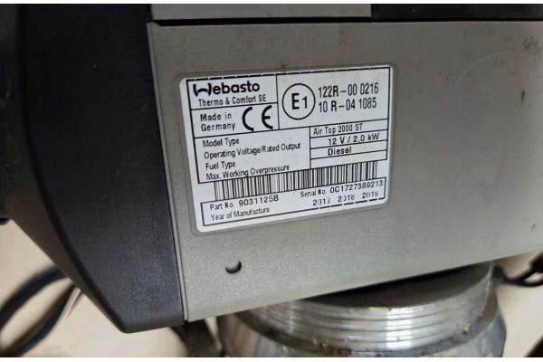 Calefactor de estacionamiento Webasto Air 2000 ST 12V