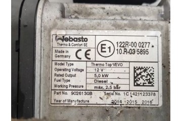 WEBASTO 5kW VW TOURAN II 10 15r 2 0 TDI 1K0815065AT Car type 4x4 SUV cargo vans passenger cars