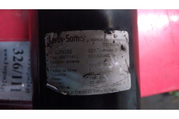 ENGINE REFRIGERATION UNIT RELEC FROID TR10 LEROY SOMER MBT1141L NO 326 111 Catalog number of the part MBT1141L