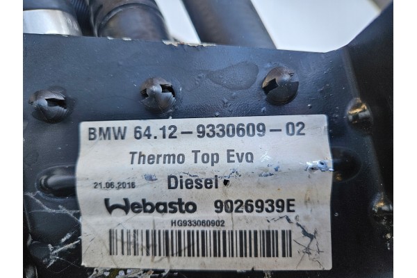 Webasto Thermo Top EVO BMW X3 F25 X4 F26 64 12 9330609 02 Diesel Catalog number of the original 9330609