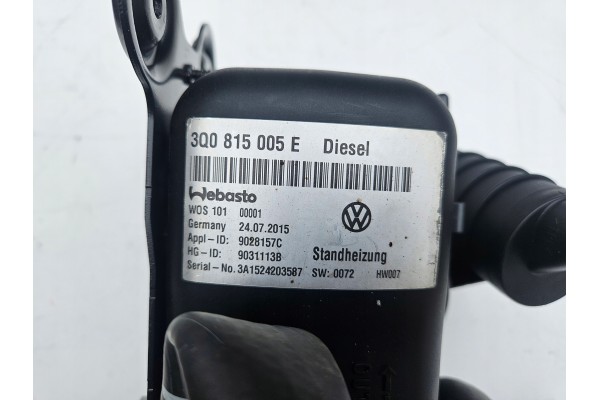 Webasto Thermo Top Evo VW Passat B8 Skoda Superb 3Q0815005E Product weight with unit packaging 5 kg