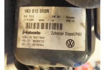 VW GOLF TOURAN CADDY WEBASTO PARKING HEATER 1K0815065R Part manufacturer Webasto