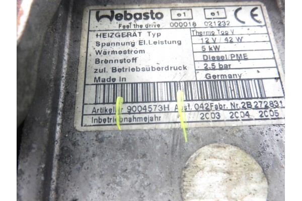 WEBASTO VW TOURAN I 1K0815065H 9004573H Part manufacturer Webasto