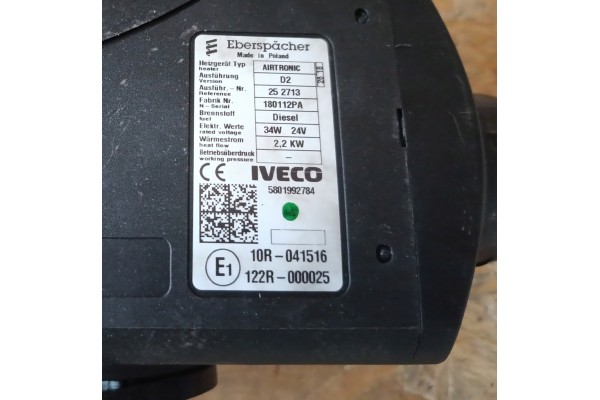 Parking heater Webasto AirTronic D2 2 2KW Iveco Stralis Trakker E6 Catalog number of the part 5801992784