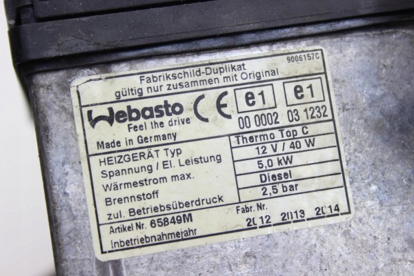 WEBASTO para LAND ROVER RANGE ROVER III (L322) XH429J294CC 27345666 4.