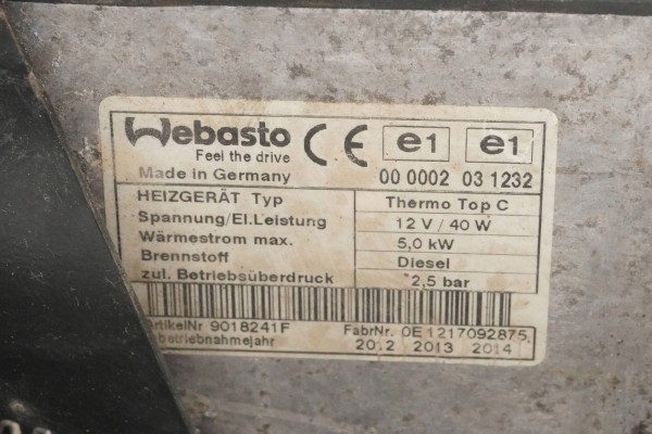 Calefactor estacionario WEBASTO VW T5 7E0819008D 92018241F