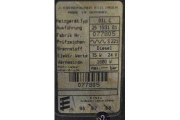 PARKING HEATER EBERSPACHER D1LC MAN TGA TGM Part manufacturer Eberspaecher