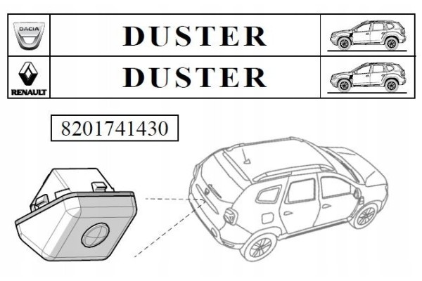 Cámara de Reversa DACIA DUSTER II (2018 - 2024) OEM