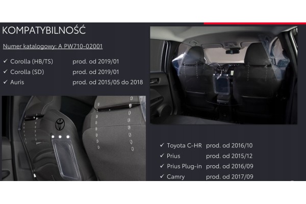 Compartimento Protector para Pasajeros Taxi Toyota Corolla E21 Policar
