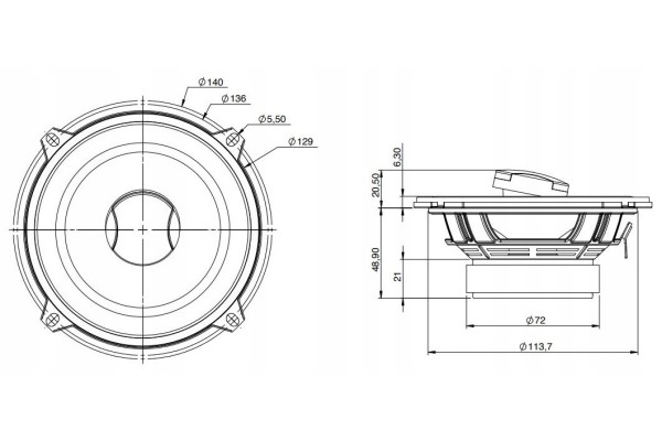Altavoces FOCAL IFR 130-2 para RENAULT y DACIA - 130mm