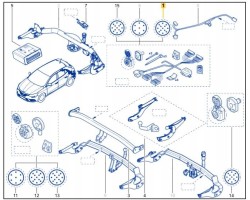 Electric harness of towing hook 13 PIN RENAULT MEGANE IV 4 TALISMAN OE