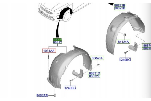 Wheel arch right front KIA ProCeed 20 25