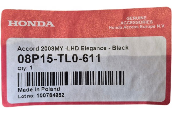 Alfombrillas de Velour Elegance para Honda Accord 2008-2015 08P15TL061
