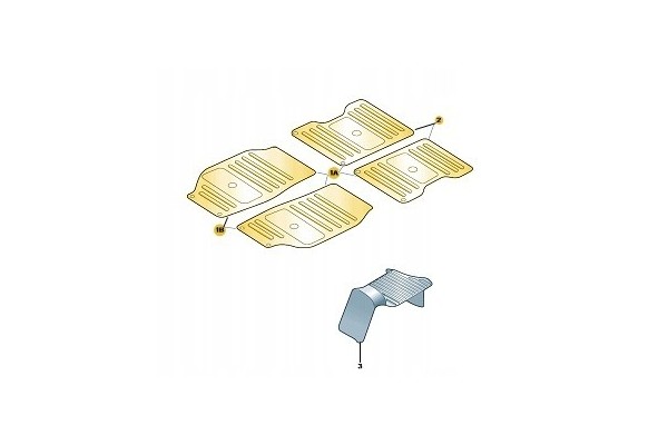 VELOUR RUGS FRONT REAR SKODA SUPERB IV 3P1061270 EXCLUSIVE ORIGINAL Part manufacturer Skoda OE