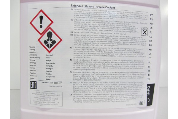 Coolant Extended Life 35 5L Jaguar Land Rover LR181439 ORIGINAL Catalog number of the part LR181439