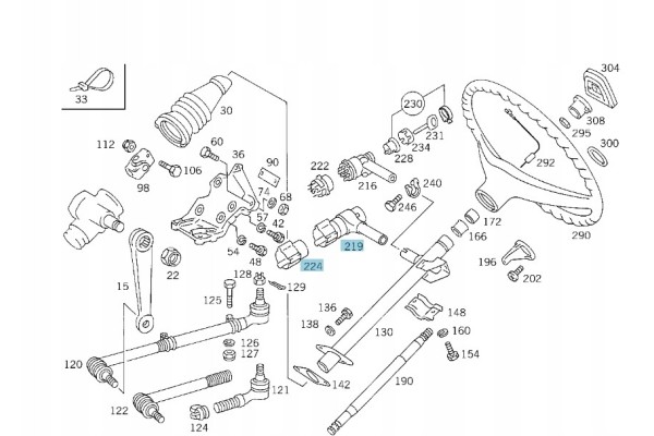 STEERING WHEEL LOCK WITH IGNITION CUBE MERCEDES BUS T1 W601 W602 W611 Part manufacturer Mercedes Benz OE