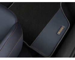 Rugs finished with eco leather Petrol BLue Seat Leon Cupra Formentor