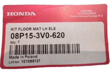 VELOUR RUGS ELEGANCE HONDA ZR V 2023 08P153V0620 ORIGINAL Part manufacturer Honda OE