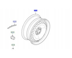 Steel rim 16 Ford Smax Galaxy Mondeo MK4