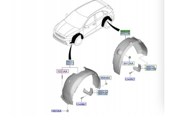 Wheel arch left rear KIA ProCeed 20 25