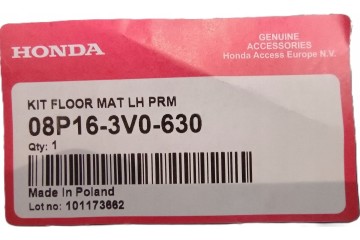 PREMIUM VELOUR RUGS HONDA ZR V 2023 08P163V0630 ORIGINAL Part manufacturer Honda OE