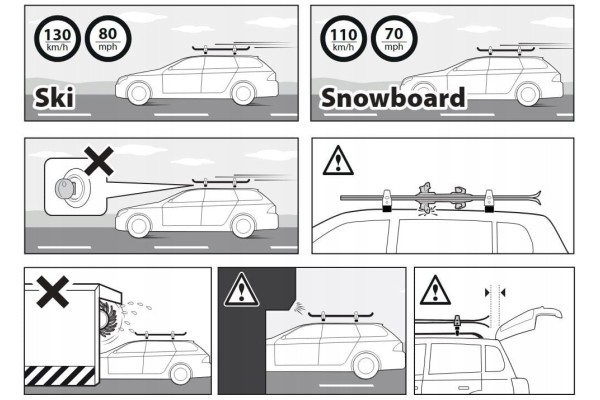 Portaesquís o Snowboard POLAIRE SELECT S6 Montaje en Ranura en T / Ab