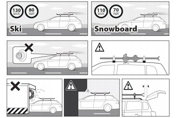 Portaesquís o Snowboard POLAIRE SELECT S6 Montaje en Ranura en T / Ab