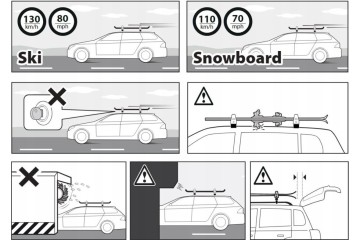 Portaesquís POLAIRE SELECT S4 para esquí o snowboard - Montaje en ra