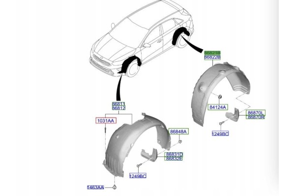Wheel arch right rear KIA ProCeed 20 25