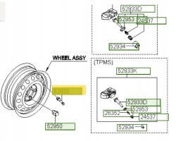 TPMS valve Hyundai I30 2016