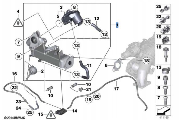 11717822350 Exhaust gas recirculation module BMW