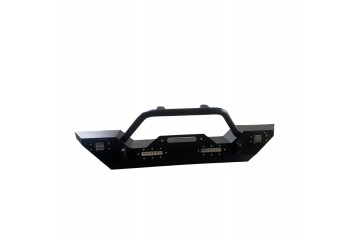 Parachoques delantero de acero negro con iluminación LED para Jeep 20