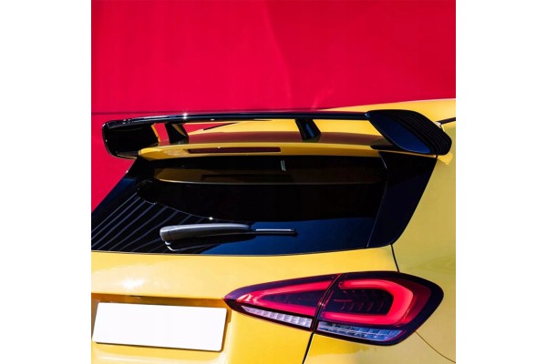Spoiler Lip Mercedes W177 A35 A45 AMG Estilo Negro Brillante